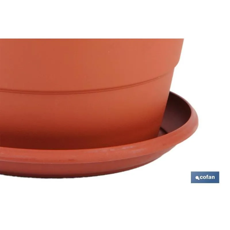 Plato de Drenaje Profundo Maceta marrón modelo gardenia 35x28.8+ plato28cm