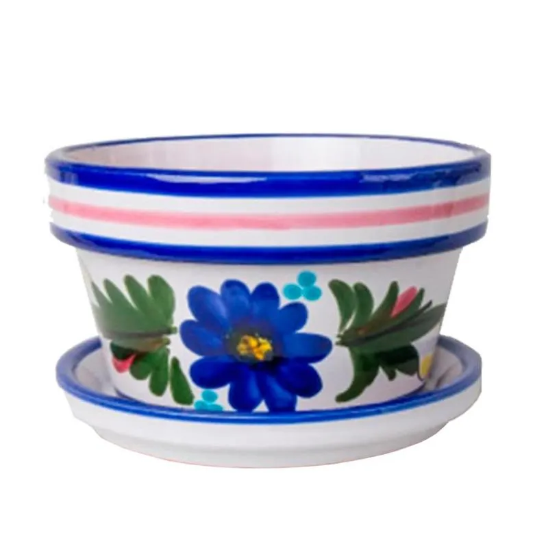Premium de Alta Calidad MACETA BAJA CERAMICA FLOR 10x17 CM