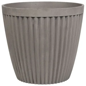 Premium de Alta Calidad Maceta poka piedra 44 cm gris pardo