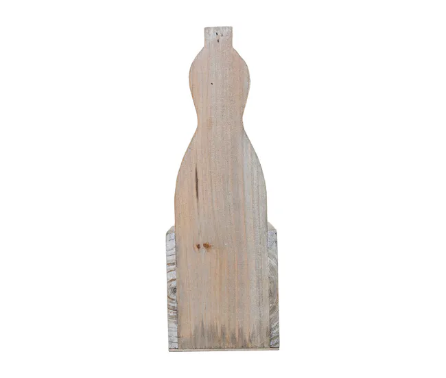 Profesional para Exteriores botellero de madera gris 34x9,5x10/26,5