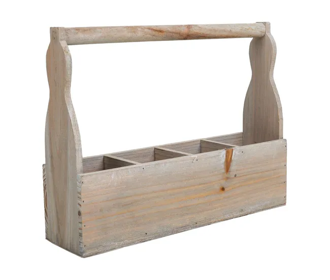 Profesional para Exteriores botellero de madera gris 34x9,5x10/26,5