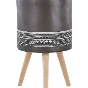 Profesional para Exteriores Maceta con patas evreti cerámica 39 cm gris opaco