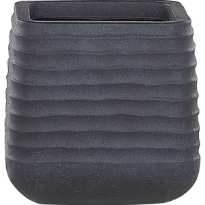 Resistente la Intemperie Maceta parikia material sintético 28 cm negro