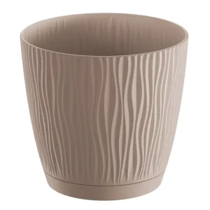Resistente la Intemperie Maceta Sandy P, Dimensiones (Mm) 239X239X225, Color Mocca
