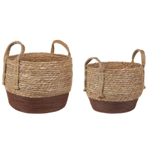 Cesta Colgante con Malla Conjunto de 2 macetas paladju mimbre 30/25 cm auténtico