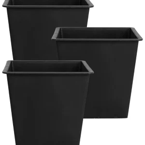 Maceta Biodegradable de Fibra Conjunto de 3 macetas balzo material sintético 42 cm negro