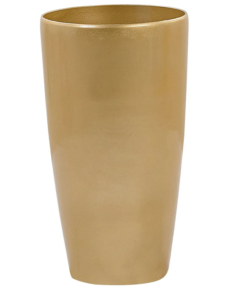 Maceta Biodegradable de Fibra Maceta tseria piedra 32 cm dorado