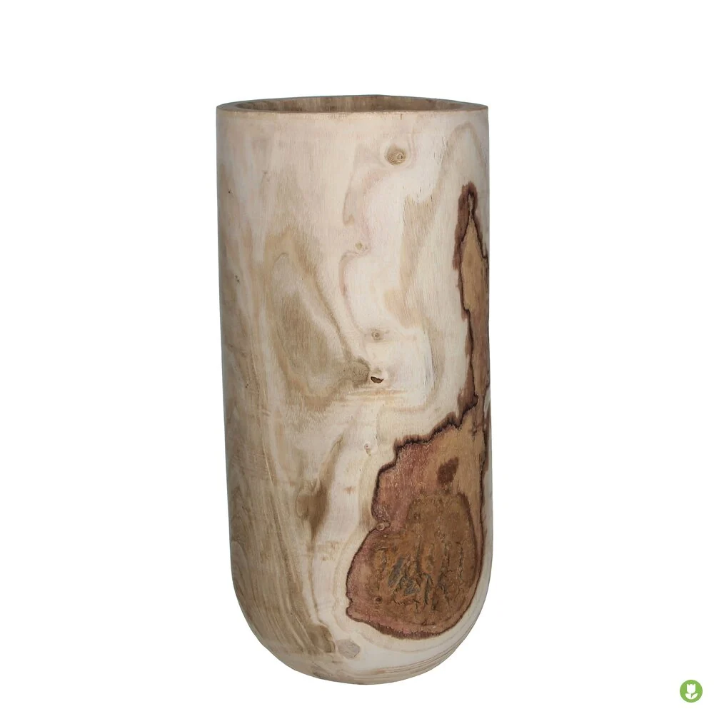 Maceta Biodegradable de Fibra Macetero Pia De Madera Maciza 30x65cm