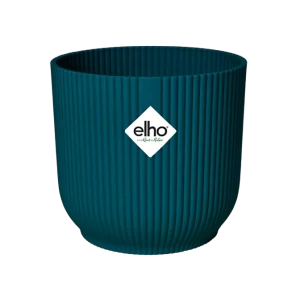 Maceta Biodegradable de Fibra Macetero vibes fold round deep cobalto Elho 22 cm
