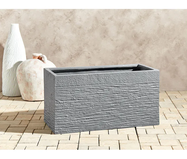 Maceta gris 60x29x30 cm MYRA con Sistema de Autoriego