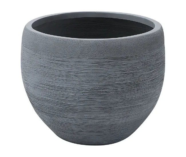 Maceta gris ⌀ 50 cm ZAKROS con Sistema de Autoriego