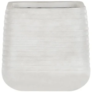 Maceta parikia material sintético 50 cm blanco con Drenaje Mejorado