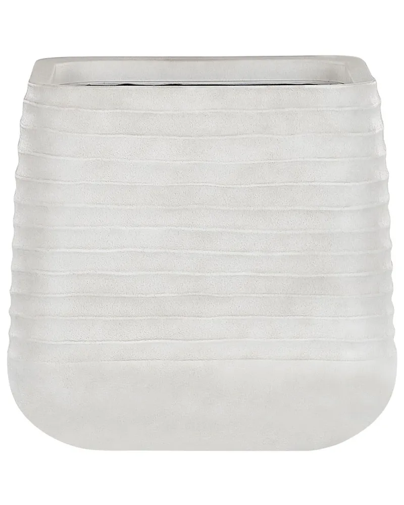 Maceta parikia material sintético 50 cm blanco con Drenaje Mejorado