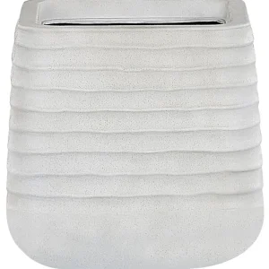 Maceta parikia material sintético 28 cm blanco para Plantas de Interior