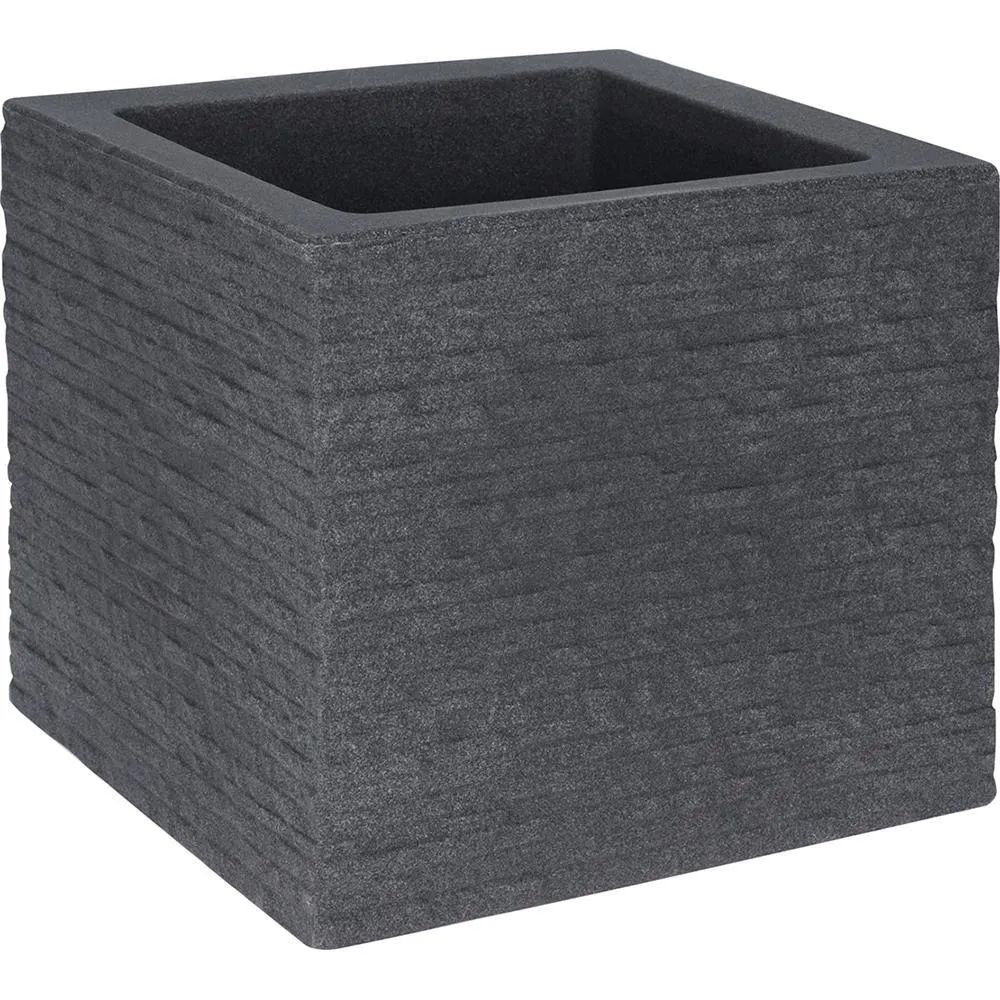 Maceta resina gris 27x24 cm