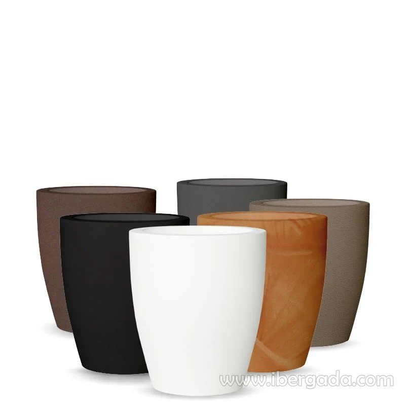 MACETERO BLANCO, CELESTE, VIOLETA, GRIS de Cerámica Artesanal