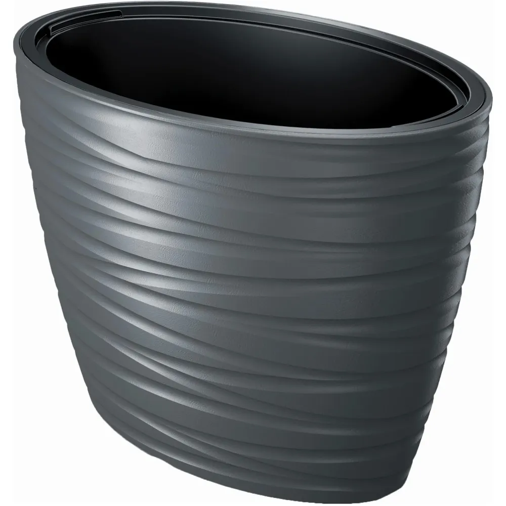 Macetero maze 2 en 1 con maceta resistente la intemperie para uso en interiores y exteriores ovalada 42,3 cm de altura de...