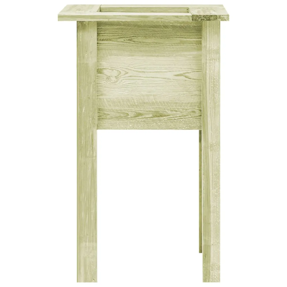 Plato de Drenaje Profundo vidaXL arriate con patas madera aserrada impregnada 50x50x80 cm