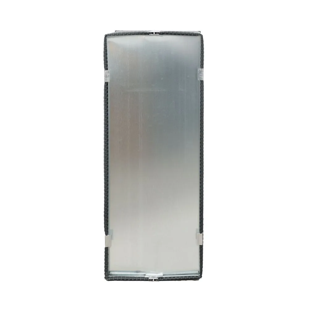 Profesional para Exteriores Jardinera ratán con marco de aluminio (antracita) 98x25x34