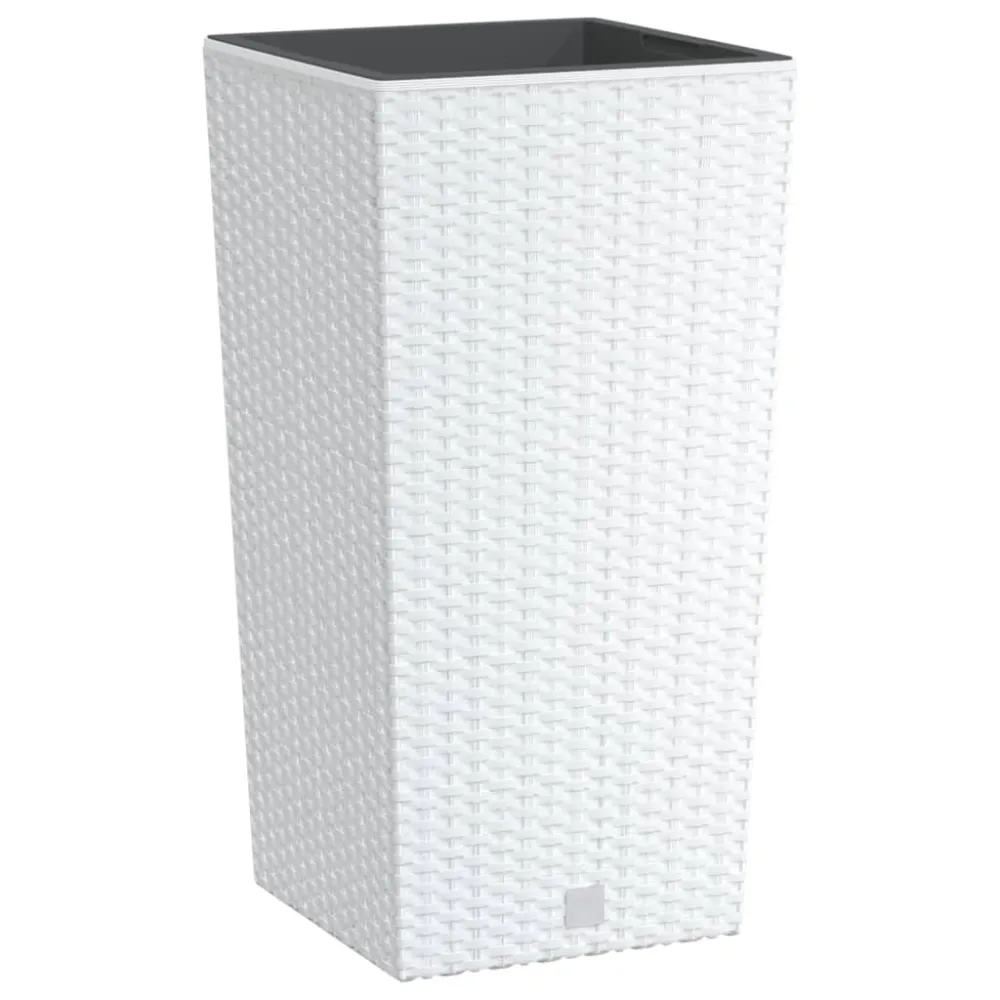Profesional para Exteriores vidaXL macetero con interior extraíble pp ratán blanco 11/26,5 l