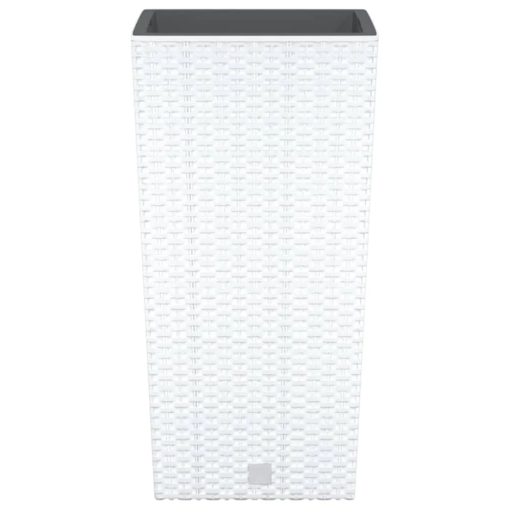 Profesional para Exteriores vidaXL macetero con interior extraíble pp ratán blanco 11/26,5 l