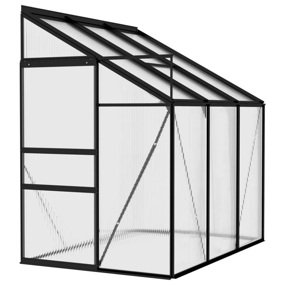 Soporte para Macetas Ajustable vidaXL invernadero de aluminio gris antracita 3,8 m³