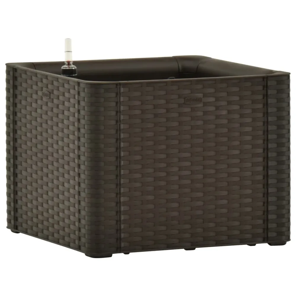 vidaXL arriate con sistema de riego automático moca 43x43x33 cm | Material Reciclado y Ecológico