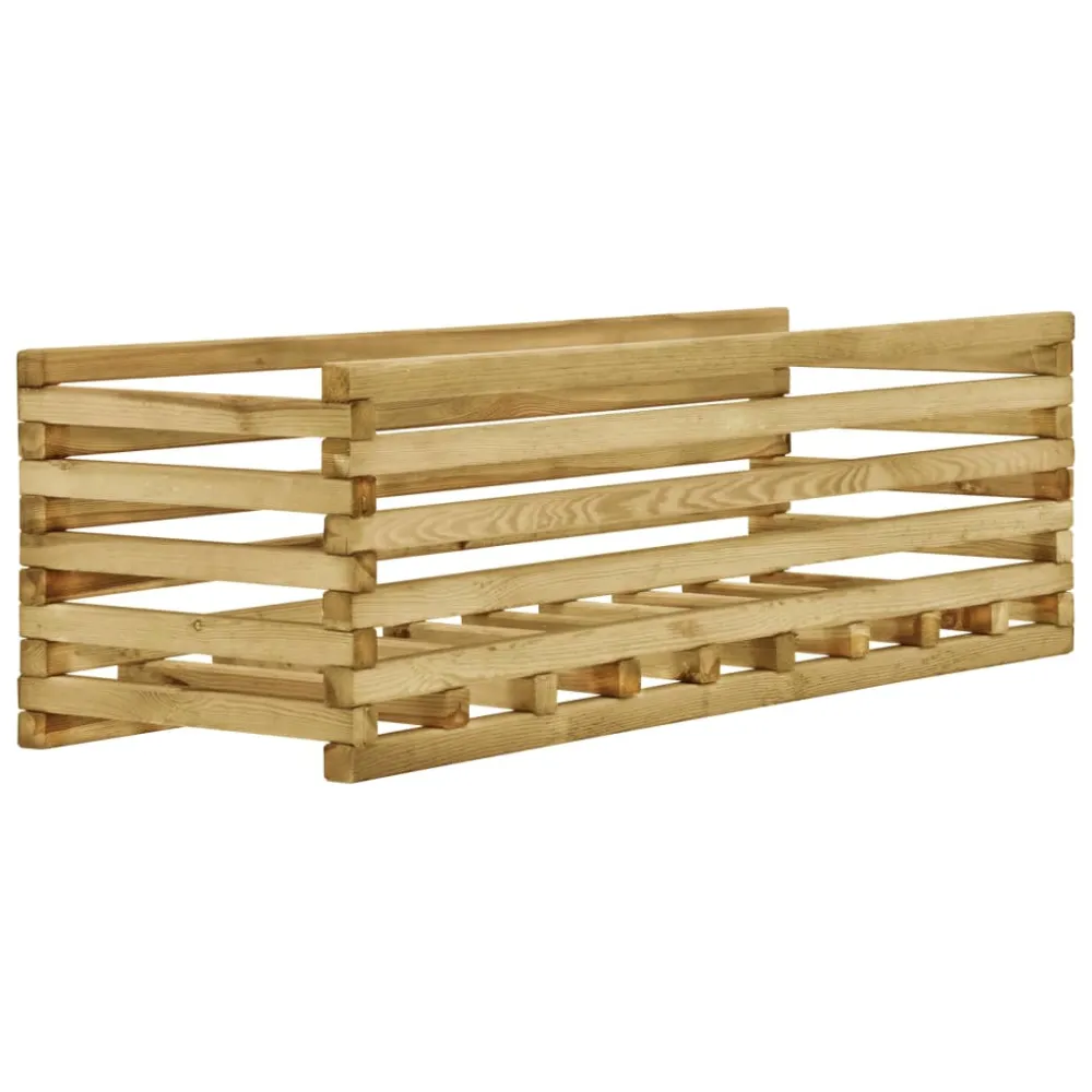 vidaXL arriate de madera de pino impregnada 120x40x38,5 cm con Patas Elevadoras