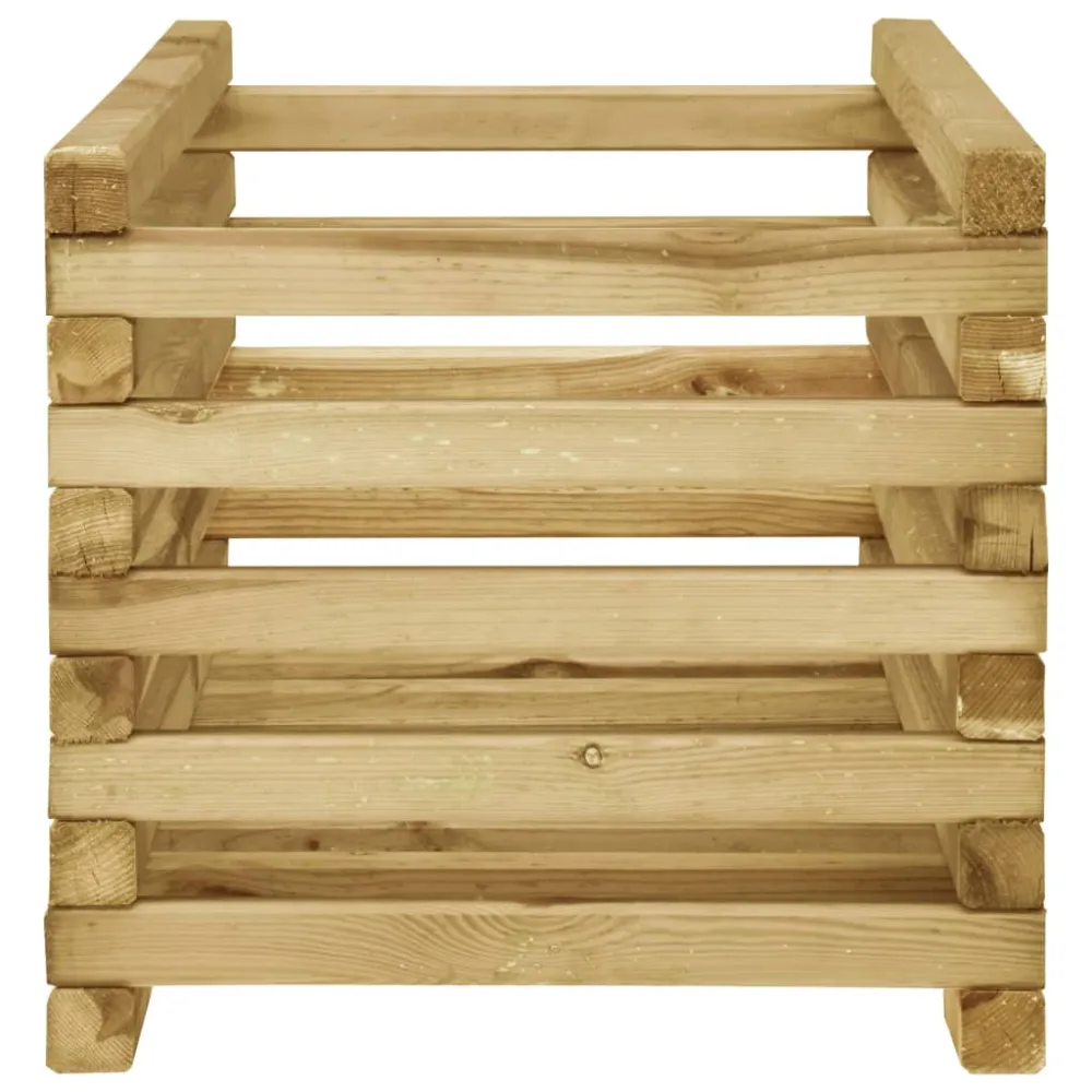 vidaXL arriate de madera de pino impregnada 120x40x38,5 cm con Patas Elevadoras