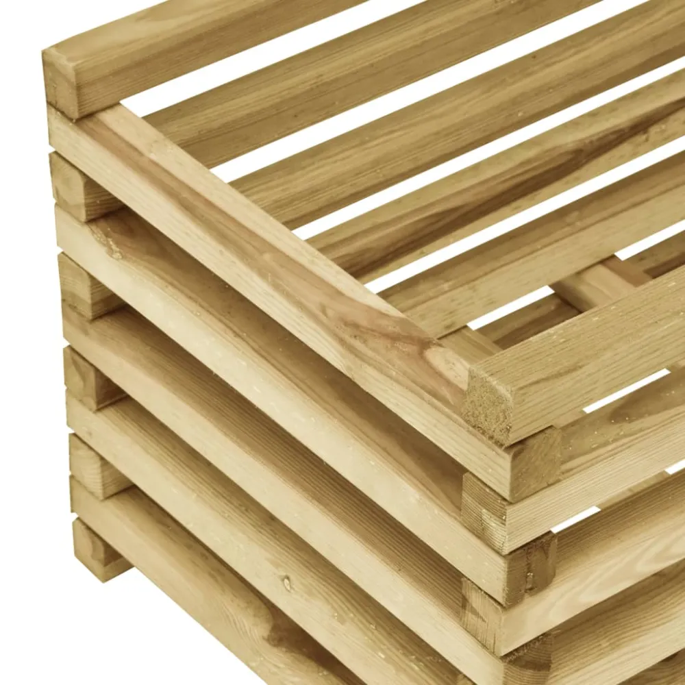 vidaXL arriate de madera de pino impregnada 120x40x38,5 cm con Patas Elevadoras