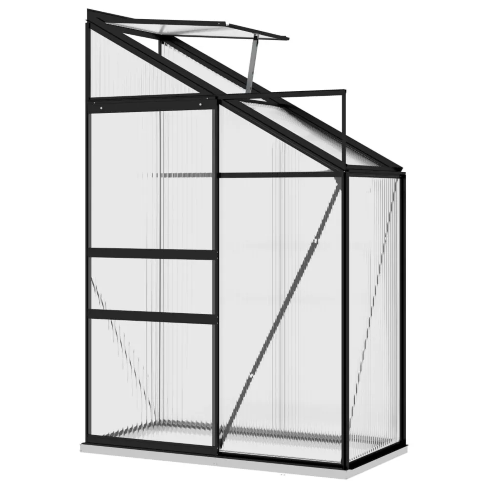 vidaXL invernadero de aluminio gris antracita 1,44 m³ | Material Reciclado y Ecológico