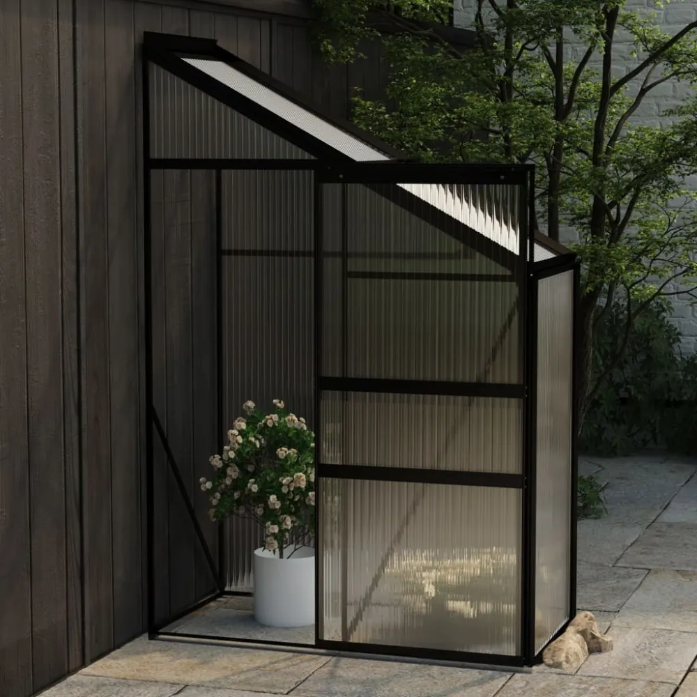 vidaXL invernadero de aluminio gris antracita 1,44 m³ | Material Reciclado y Ecológico