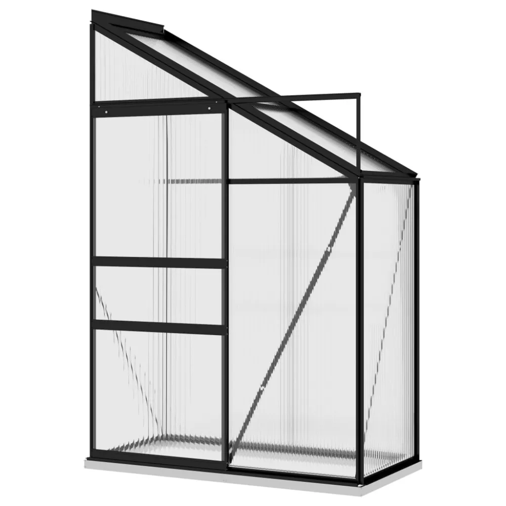 vidaXL invernadero de aluminio gris antracita 1,44 m³ | Material Reciclado y Ecológico