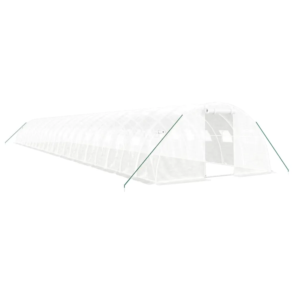 vidaXL invernadero con estructura de acero blanco 88 m² 22x4x2 m | Material Reciclado y Ecológico