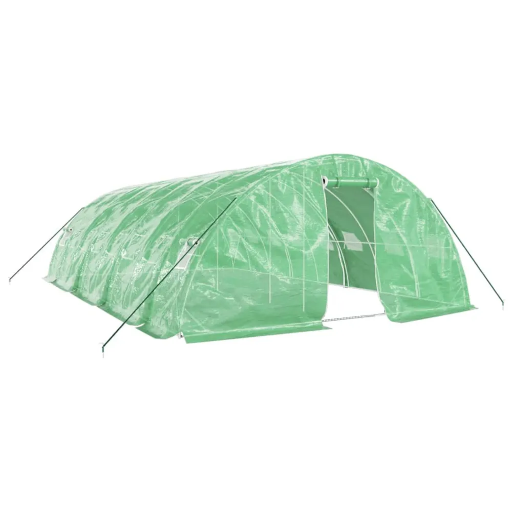 vidaXL invernadero con estructura de acero verde 40 m² 8x5x2,3 m de Cerámica Artesanal