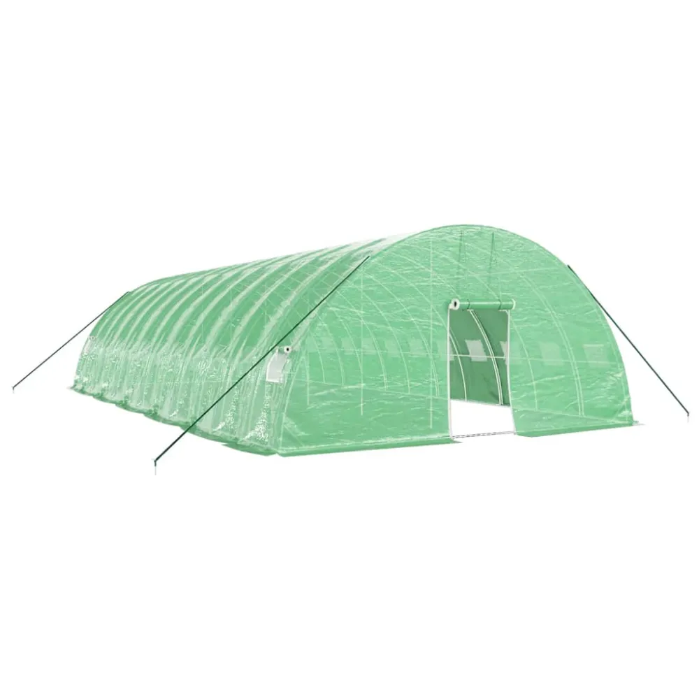 vidaXL invernadero con estructura de acero verde 72 m² 12x6x2,85 m Compatible con Sistemas de Riego por Goteo