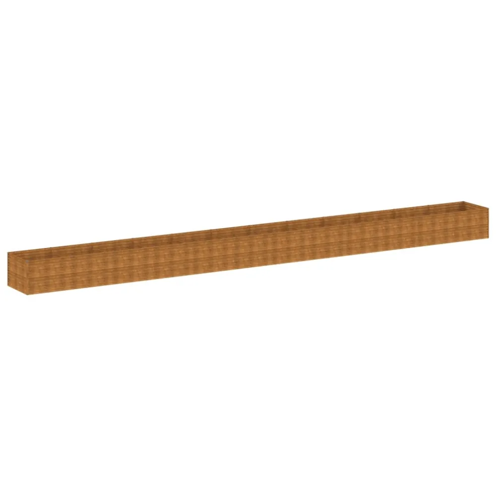 vidaXL jardinera de acero corten 1150x100x69 cm con Drenaje Mejorado