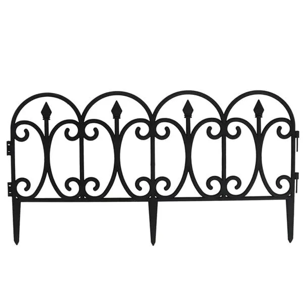 Espaldera de Madera Valla jardinera Antique negro 60x33 cm