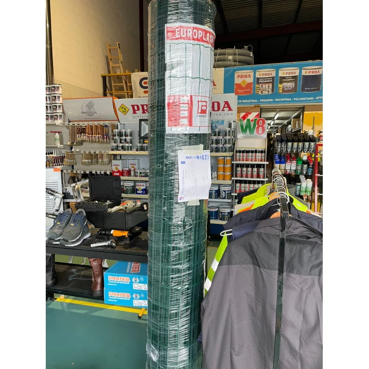 Estructura Modular para Malla Electrosoldada Galvanizada PVC Europlast. 1,20 m de altura.