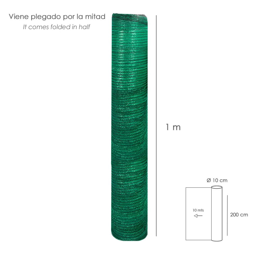 Estructura Modular para Malla Sombreo Rollo 2,0 x 10 Metros, Reduce Radiación, Protección Jardín y Terraza, Regula Tempera...