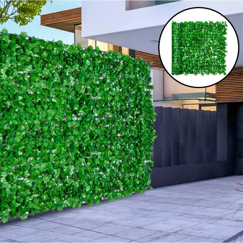 Seto artificial Outsunny en rollo verde definido 100x300 cm de Acero Galvanizado
