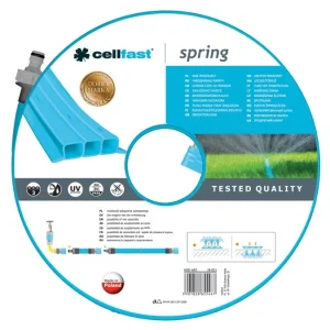 Cellfast 19-021 Manguera de agua para riego de jardín resistente los rayos UV 1/2" 7,5/15 m para Riego Nocturno