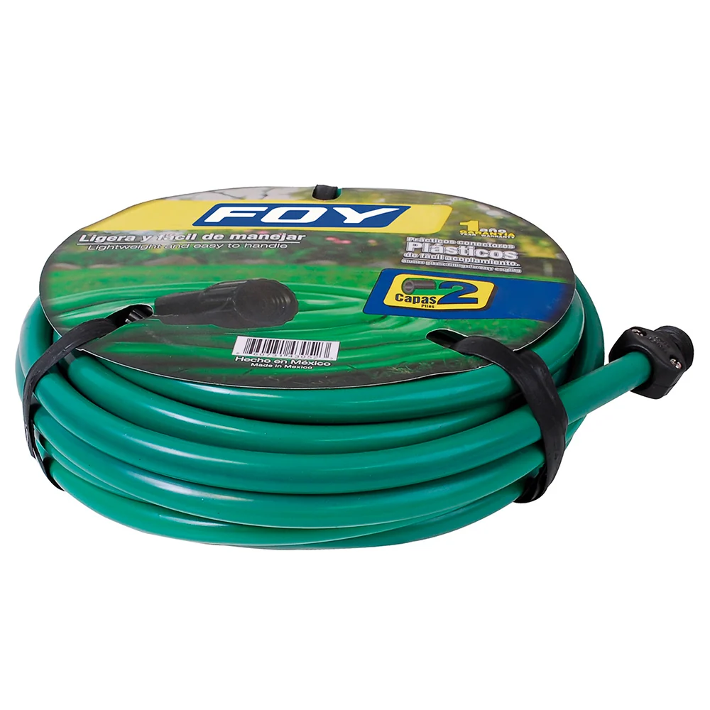 Conector Rápido Manguera para jardín lisa con conector plástico 2 capas 1/2", 15 m Foy