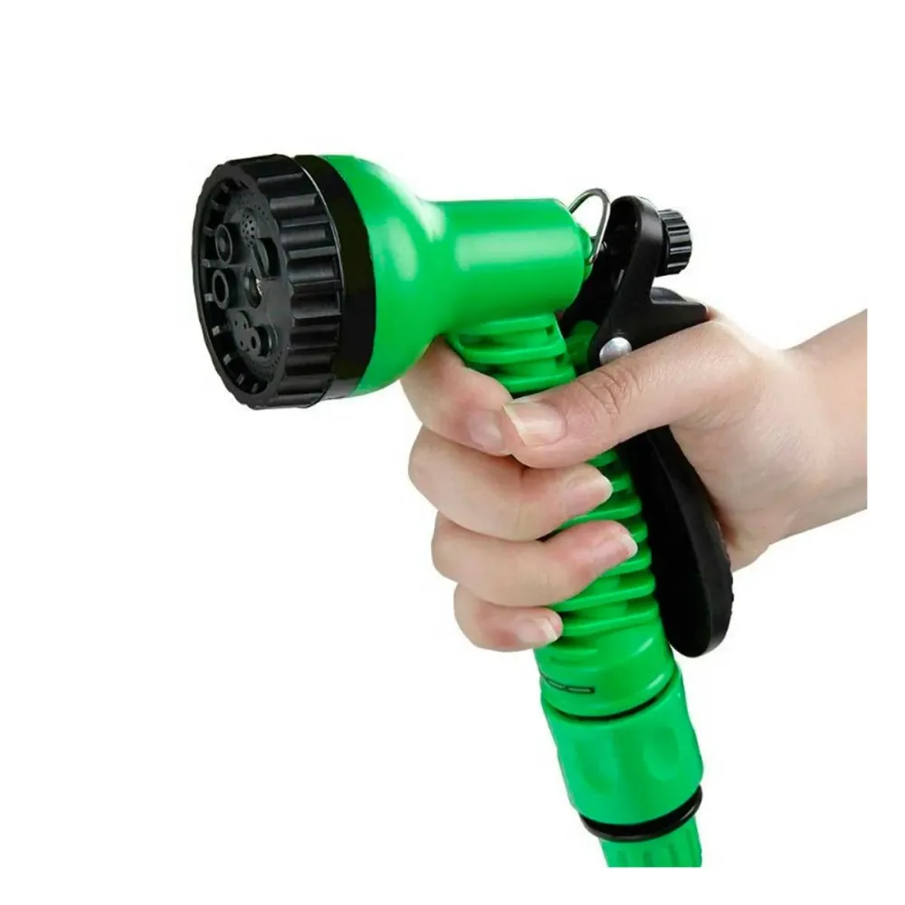 Manguera extensible con accesorios verde 15 metros Compatible con Sistemas de Zonas