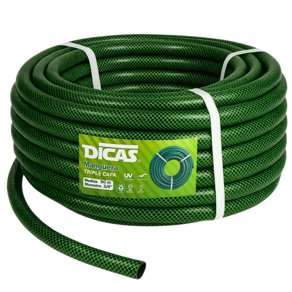 Manguera Jardin Con Malla 3/4 Pulgada 50 Metros Dicas con Garantí de 2 ños