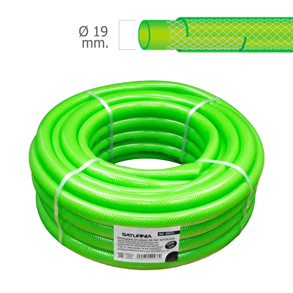 Manguera Latflex Reforzado Ø 19 mm. - 3/4 " Rollo 50 Metros Manguera Jardin, Manguera Riego, Manguera Reforzada, Compatibl...