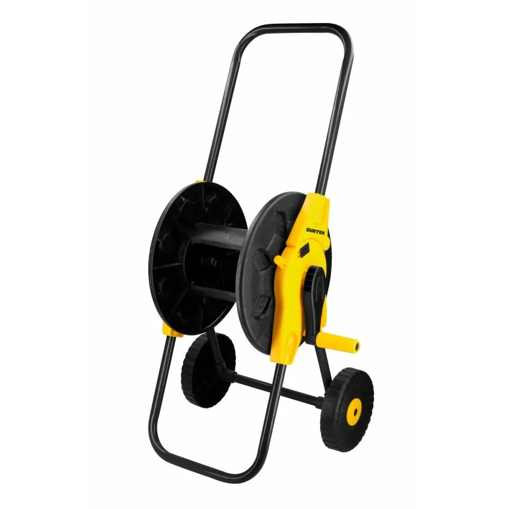Porta manguera mango pleg c/rued 45m surtek en Color Negro