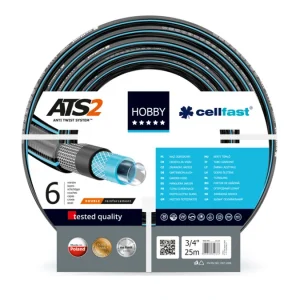 Profesional Certificado Manguera de jardín Cellfast Hobby 6 capas ATS2 3/4" 25m