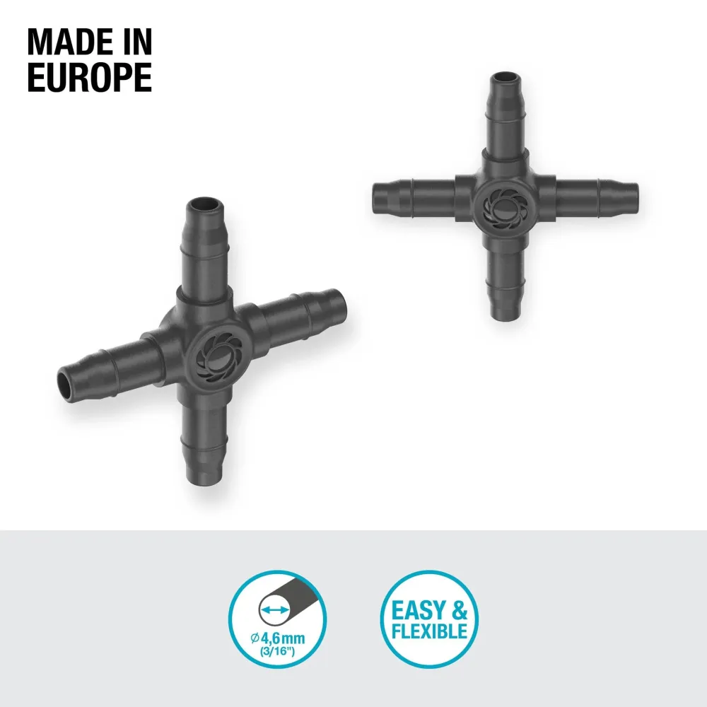 Programador de Riego Digital Pieza en cruz 4.6 mm (3/16") x10 Microdripsystem Gardena
