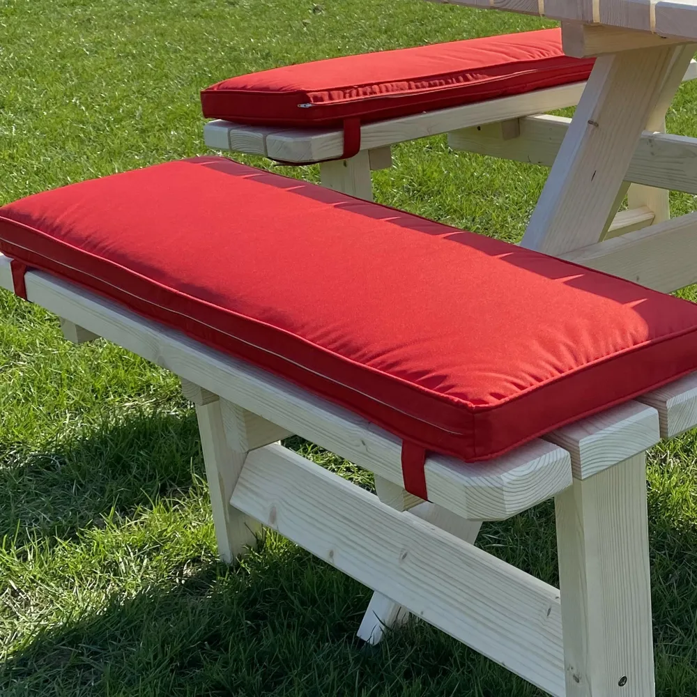 Cuscino per tavolo da picnic rosso 96cm